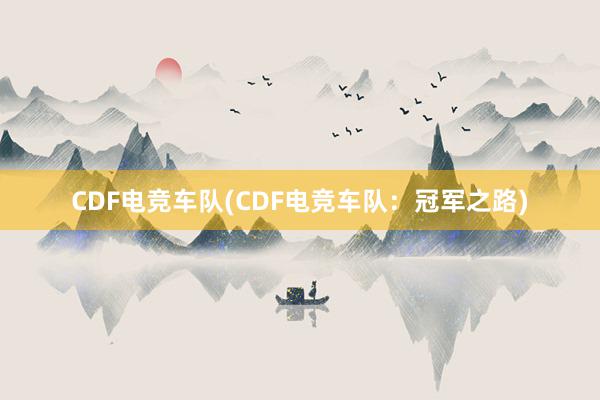 CDF电竞车队(CDF电竞车队：冠军之路)