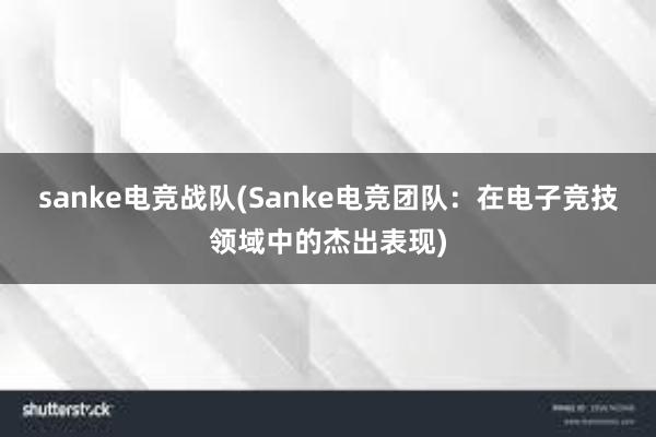 sanke电竞战队(Sanke电竞团队：在电子竞技领域中的杰出表现)