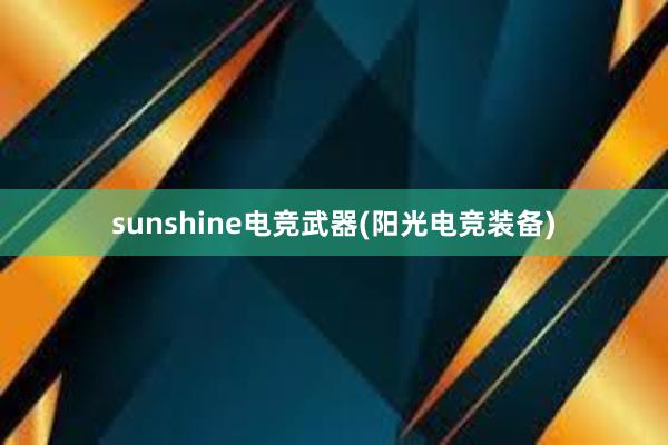 sunshine电竞武器(阳光电竞装备)