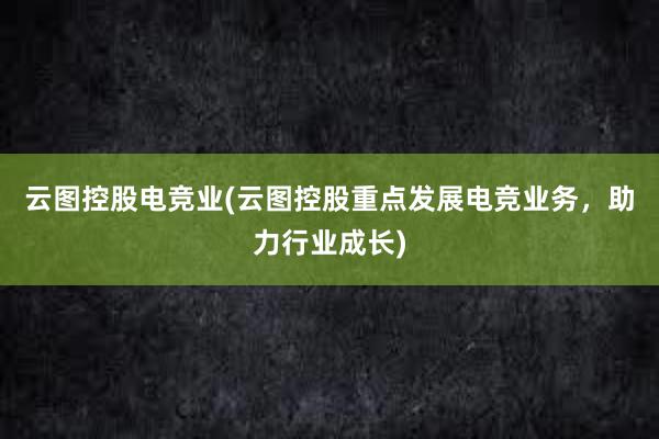 云图控股电竞业(云图控股重点发展电竞业务，助力行业成长)