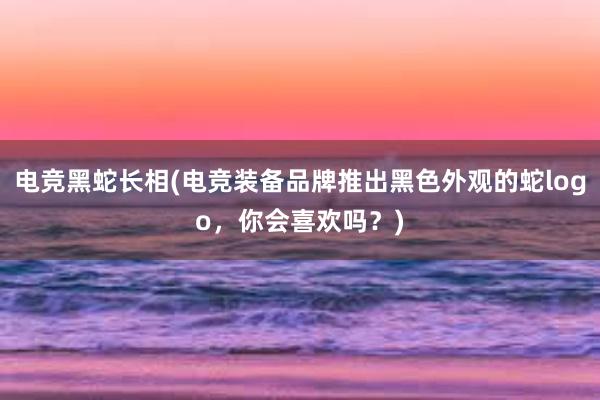 电竞黑蛇长相(电竞装备品牌推出黑色外观的蛇logo，你会喜欢吗？)