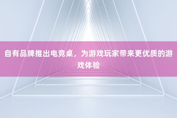 自有品牌推出电竞桌，为游戏玩家带来更优质的游戏体验